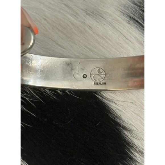 Native Turza Wells Andrew Shows Multistone Sterling Bear Cuff Bracelet Turquoise - Picture 5 of 16